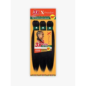 Braiding African Collection 3X X-PRESSION KIDS PRE-STRETCHED BRAID 28″ (3-PACK, 2)