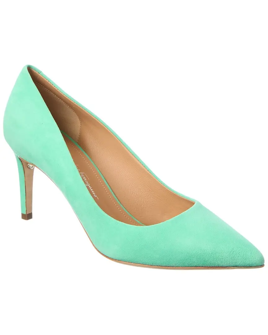 Ferragamo Ilary Pointed-Toe Suede Pump