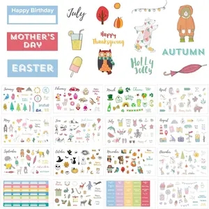 Seasons & Holidays Planner Stickers Value Pack - 16 Sheets, Cute Custom Scrapbook & Planner Stickers, Fun Supplies for  Dotted Journals, Christmas, Easter, Halloween, Birthdays by