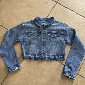 Aisha Rhinestone Cropped Jacket