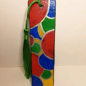 Hand Painted Bookmaker - circles and glitter