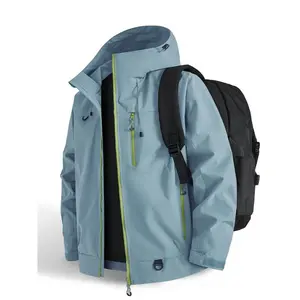 New Outdoor Hooded Couples' Mountain Climbing Jacket, Spring & Autumn Windproof Waterproof Breathable Stylish Plain Jacket