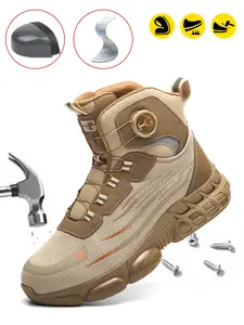 Men's Steel Toe Safety Shoes Lightweight Non-Slip Puncture Resistant Sneakers Breathable Mesh Work Boots for Men Warehouse Kitchen Industrial Christmas Gift Zapatos Para Hombres Botas de Trabajo de Seguridad Fathersdaygift SummerWins DealsForYouDays
