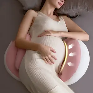 Ergonomic Pregnancy Pillow for Side Sleepers - Detachable U-Shaped Maternity Pillow with Lumbar Support, Soft Polyester Filling Relieves Abdominal & Back Pressure, Pregnancy Care Christmas Gift