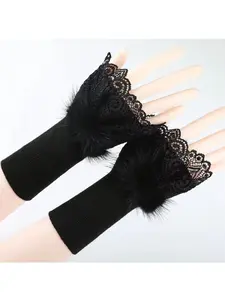 Arm Sleeves Fashionable Fake Sleeves Women's Autumn and Winter Thickened Long Knitted Elbow Warming Sleeves
