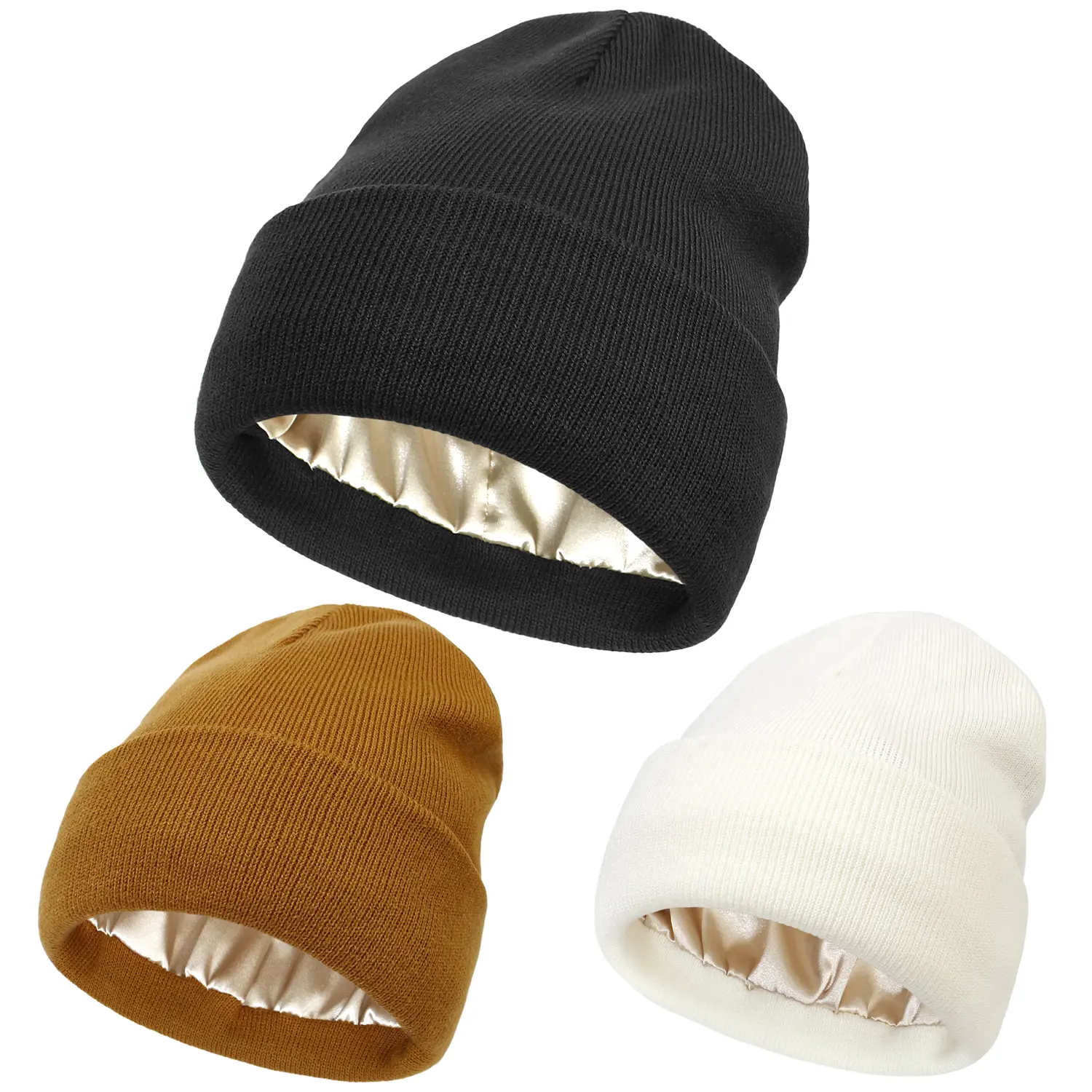 Thicken Ear Protect Beanie Adult Casual Hat Winter Warmer Knitted Hat Cold Winter Presents for Students Teenagers