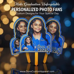 Custom Graduation Photo Fans - Personalized Party Favors