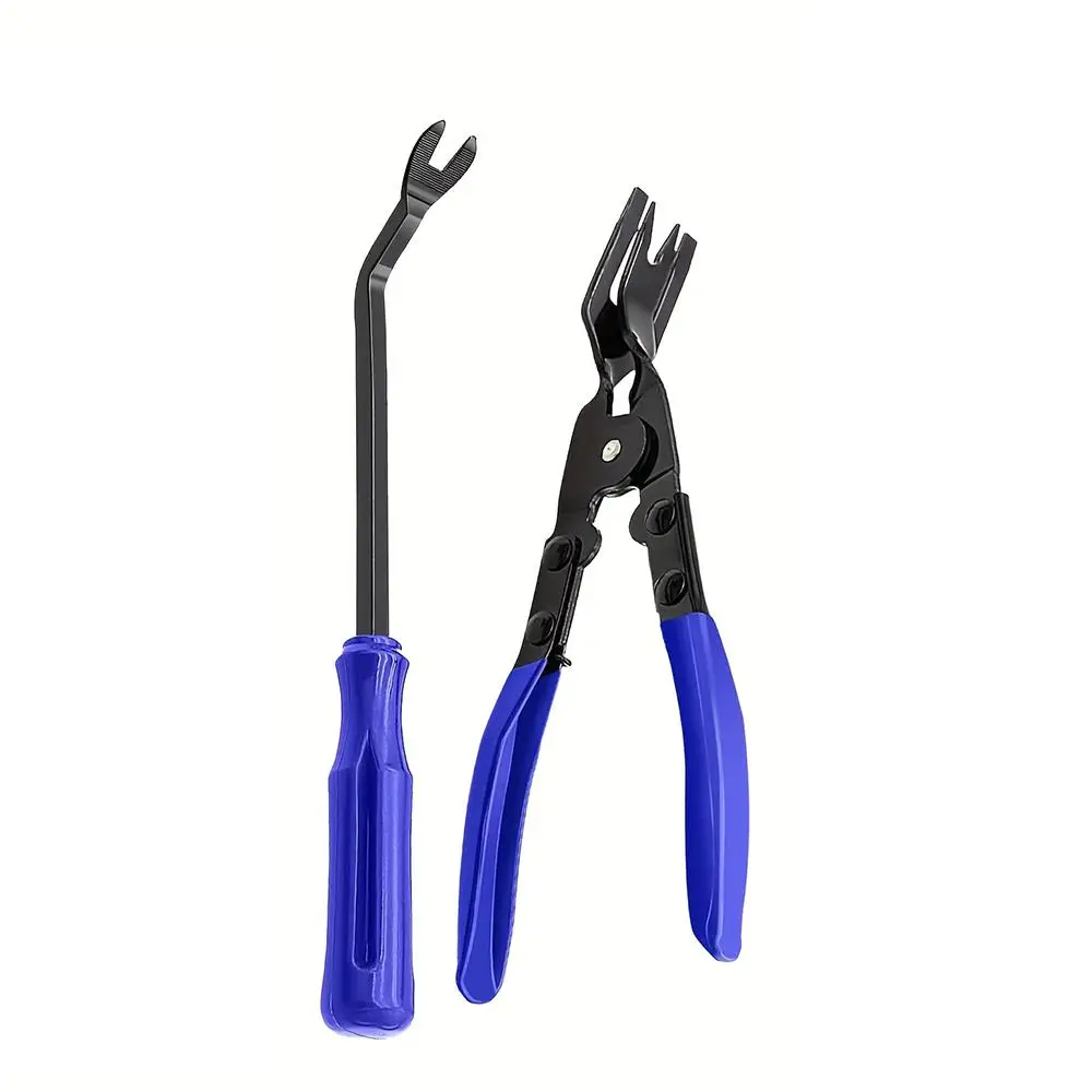 Car Panel Clip Removal Pliers Tool, 2 Counts Auto Fastener Trim Removal Tool Kit, Clip Push Pin Removal Pliers Tool, Door Panel Dashboard Repair Set,