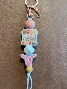 Good Vibes & Hot Coffee Keychain