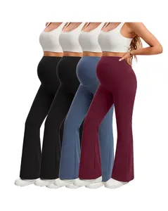 Cymebosilux 4 Pack High-Waisted Maternity Leggings Pants Over The Belly Yoga Wear  Casual Activewear Yoga Pants in Comfortable Fabric