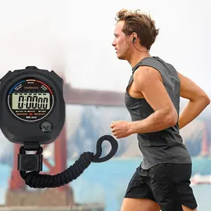 Waterproof Digital Sports Stopwatch with Built-in Compass, Large Clear Display Multifunctional Timer with Time Date Alarm, Portable Handheld Stop Watch, Ideal Equipment for Coaches, Referees, Running Swimming Fitness Sports Training