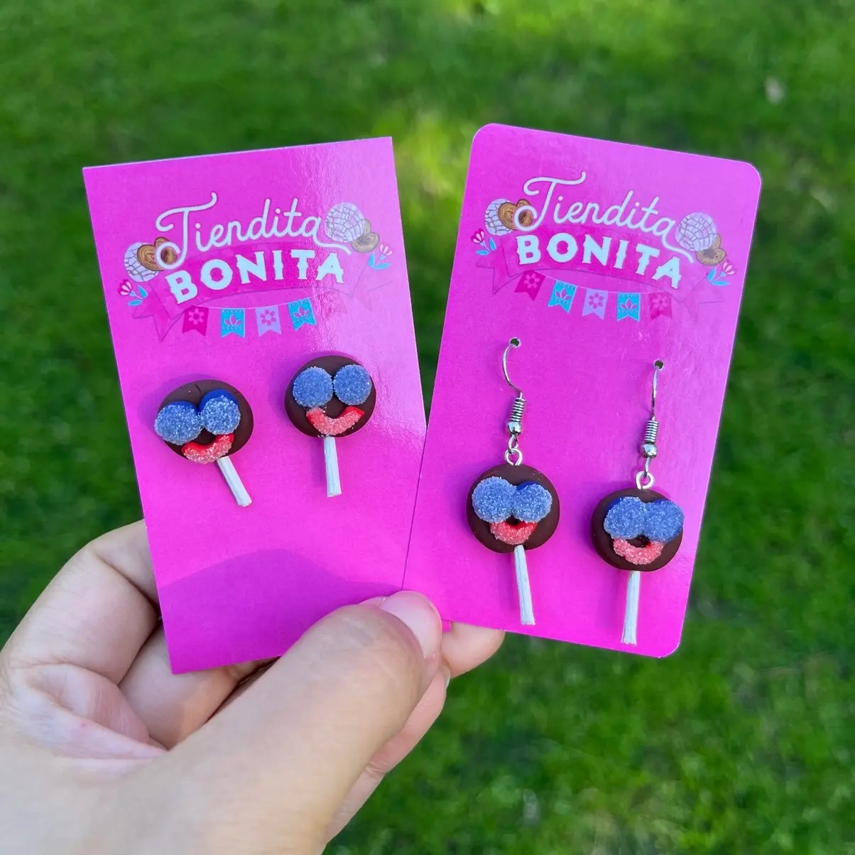 Paleta payaso clay earrings