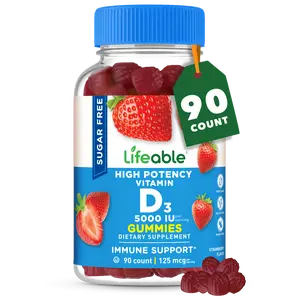 Lifeable Adults Sugar Free Vitamin D, 5000 IU, 90 count