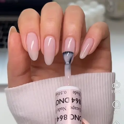 DND 864 Nude Escape Gel and Lacquer Duo nail care nail art sheer color