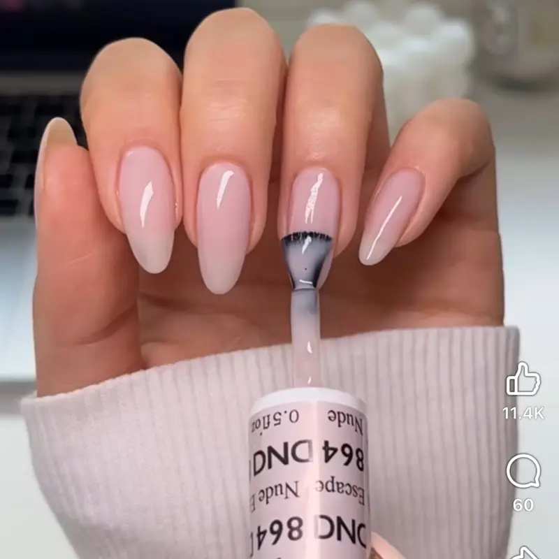 DND 864 Nude Escape Gel and Lacquer Duo nail care nail art sheer color