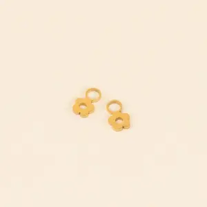 Mini Flower Huggie Hoop Charms