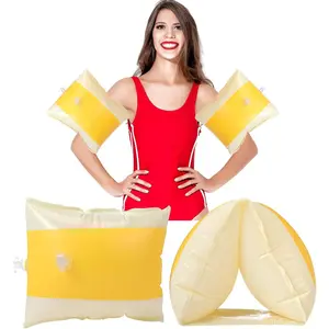 Arm Floaties Inflatable Striped Arm Band PVC Pool Floats Sleeves Swimming Float Rings for Adults Water Sports Learning Training Summer for Beach Bachelorette Party
