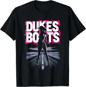 100% Cotton Womens Dukes And Boots Cool Cowgirl Trail Ride County Girl T-Shirt