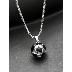 Athletic Goal Pendant – Stainless Steel Soccer Ball Necklace