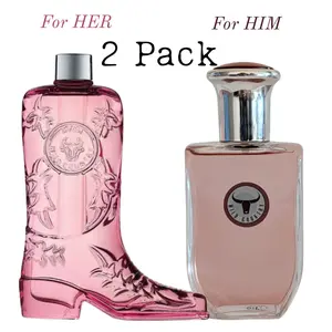 Wild Country for Her Boot EDP & Wild Country EDC. Vintage Boot Fragrance Decanter Set of 2 Perfumes