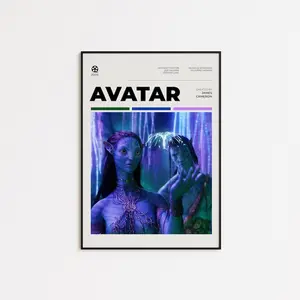 Avatar, Movie Poster, Minimalist Poster, Vintage Poster, Retro Poster, Printable Art, Digital Print, Wall Art, Home Decor, Gift