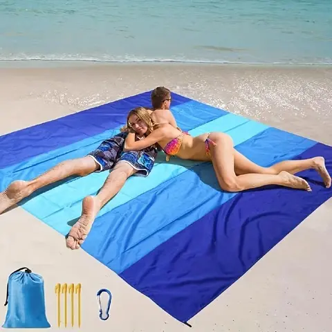Portable, Easy to Transport, Compactly Foldable, Durable Essential Beach Picnic Mat, Camping Blanket, Waterproof Nylon Sand Pad, Outdoor Camping, Bicycle Travel, Summer Gift, Back-To-School Season, All Weather Mats