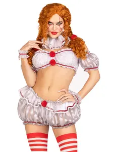 Deadly Darling IT Clown Sexy Pennywise Halloween Costume