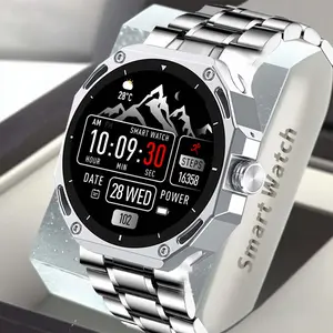 Outdoor Sports Smart Watch Men 1.52 Inch HD Screen 3D UI Making Ideal Gift BT Call Answering Health Tracker Sports Modes Notification Reminders Voice Assistant Customize Photos Smart Watch Women