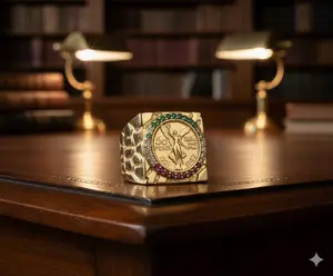Anillo de Oro 14K con Moneda  – Exclusividad y Poder