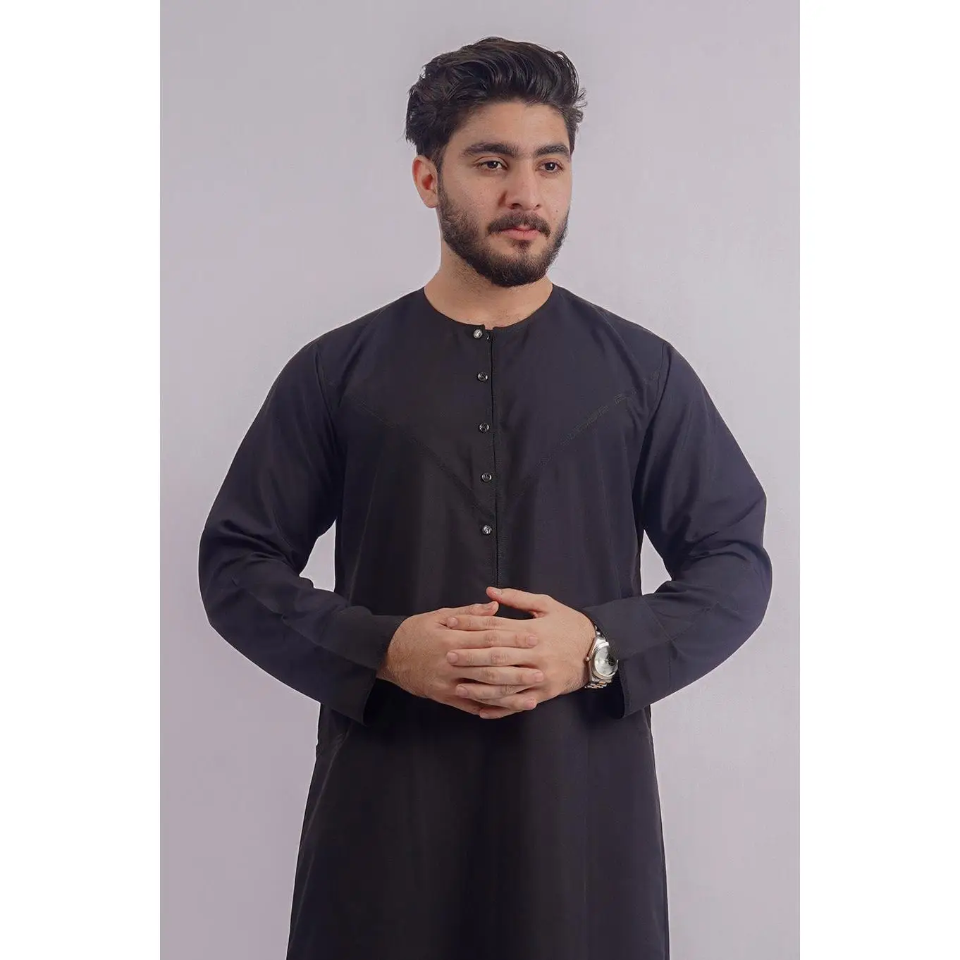 Classic Emirati Thobe - Black