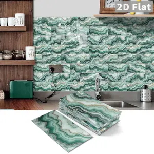 Marble Self-Adhesive Vinyl Backdrop Tiles, Waterproof PVC Wall Panels, Easy Peel & Stick, Reusable Decor for Bathroom, Kitchen, Living Room