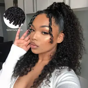 Megalook 100% Human Hair  Burmese Curly/ Afro Curly Bomb Full 250% High Density Ponytail with InvisiFit  Drawstring Band Strap #Megalooknewarrivals
