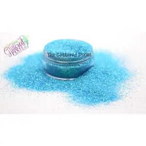BLUE TOPAZ  iridescent glitter- Pixie Dust( extra fine glitter)