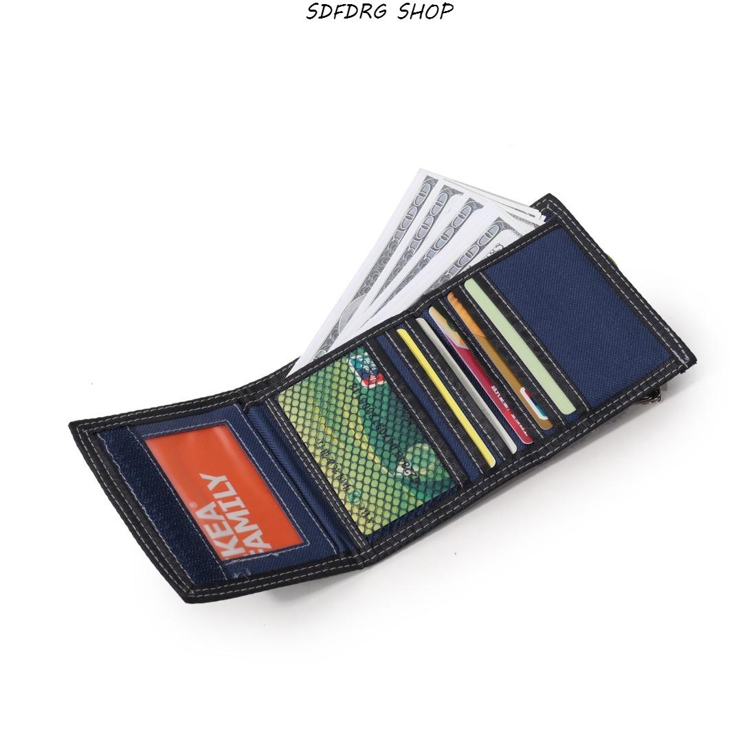 Men's Compact Canvas Short Wallet - Father’s Day Gift, Casual Zipper Wallet with Multi-Card Slots, Lightweight Durable Organizer for Daily Use & Travel