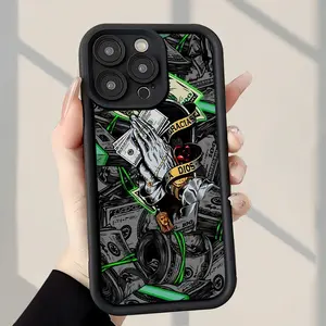 Creativity Has Money In Hand Pattern - Trendy & Popular, Shockproof Anti-Fingerprint Full Cover Thick Protection Soft Phone Case Compatible with iPhone 7/8/11/12/13/14/15/16/16Pro/Plus/16Promax/X/Xs Max/Xr/12/13mini