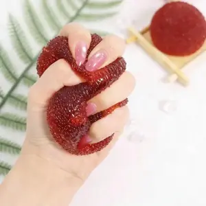 Litchi Shape Stress Relief Toy, Soft Texture, Suitable for Kids and Adults, Cute Elastic, Collectible, Perfect Gift for Holidays, Squeeze Fun