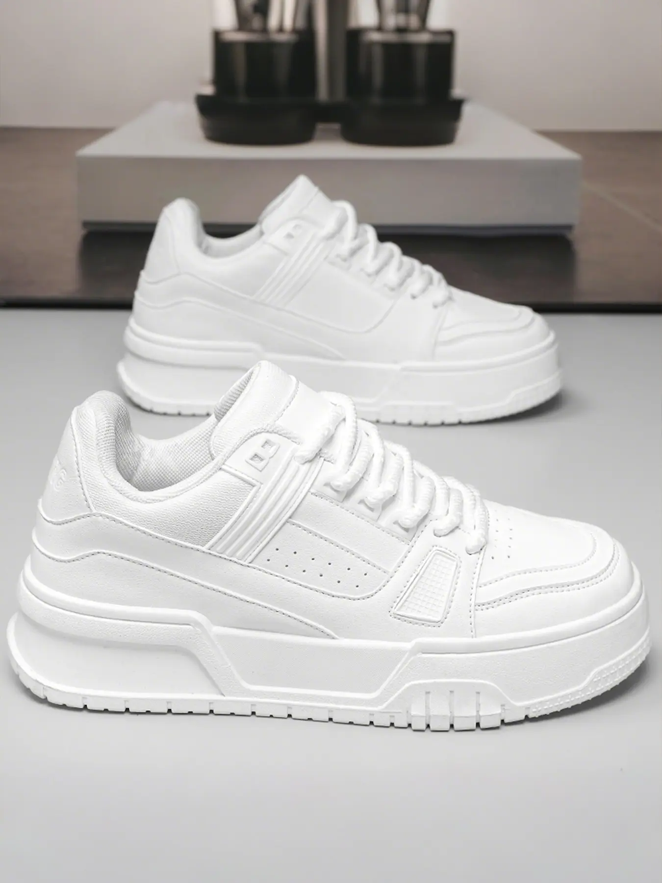 Men's Thick Sole Height Increasing Sneakers, Spring Casual Shoes, Trendy Versatile Student Sports Shoes, Comfortable and Stylish, Thick Soled Sneakers, Athletic Casual Sneakers