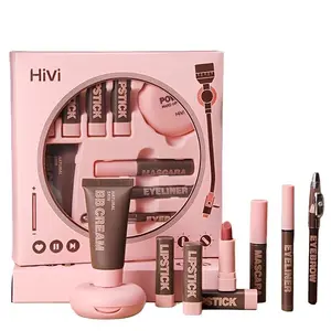 9pcs Makeup Set Box, Professional Cosmetics Kit, Lipstick Eye Shadow Eyebrow Pencil, Birthday Gift, Trendy Makeup Essentials