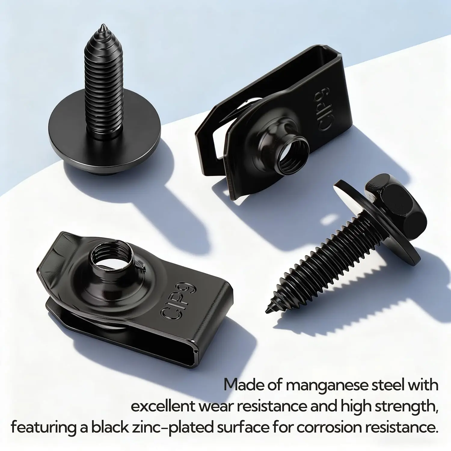 Universal Car Body Fastener Set (50-100 Pieces) - U-Nut Clips and Bolts for Auto Repair, Replacement
