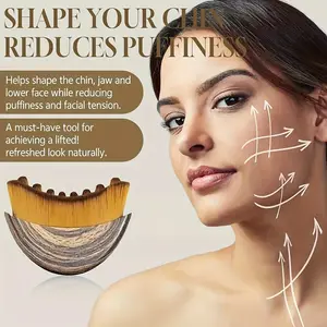 Portable Facial Lymph Drainage Massager with Soft Nylon Brushes, Reduces Swelling and Edema, Gentle Pain-Free Skincare Tool