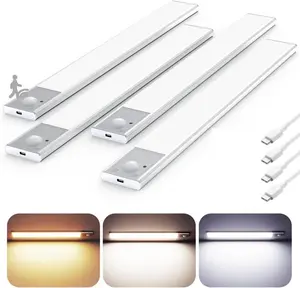2026 New 16 Inch Dimmable Under Cabinet Lights, Motion Sensor USB Rechargeable LED Closet Light, Wireless Stick-on Indoor Lamp for Kitchen Bedroom Garage, Multi-Pack Home Decoration Gift