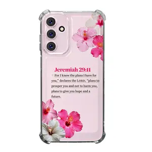 God Has A Plan Christian Bible Verse Design Phone Case For SAMSUNG GALAXY A14 A15 A16 A25 A26 A34 A35 A36 A53 A54 A55 A56 4G 5G iphone series Gift Ideas Anti-drop Cellphone Protective Shell Soft Transparent Shockproof Mobile Phone Cover HH5113