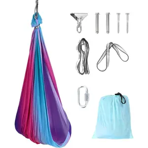Sensory Swing - 55" x 59" Dual-Layer Therapy Swing for Autism, ADHD & Sensory Needs, Calming Hug Effect, 360° Swivel, Indoor/Outdoor Use, Supports Up to 300 lbs