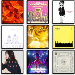 YOASOBI Poster 2D modern wall art, suitable for bedrooms/living rooms, vibrant colors, high-definition patterns, canvas printing, 12x16 inches/30x40 cm, ideal for home/office décor.