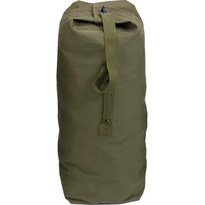 Olive Drab - Military Large Top Load Duffle Bag - Cotton Canvas 25" x 42"