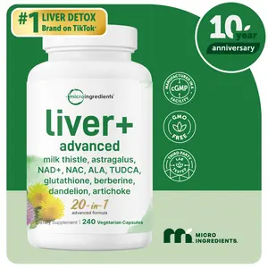 Micro Ingredients Liver Advanced+, 240 Veggie Capsules, 20-in-1 Advanced Support Complex