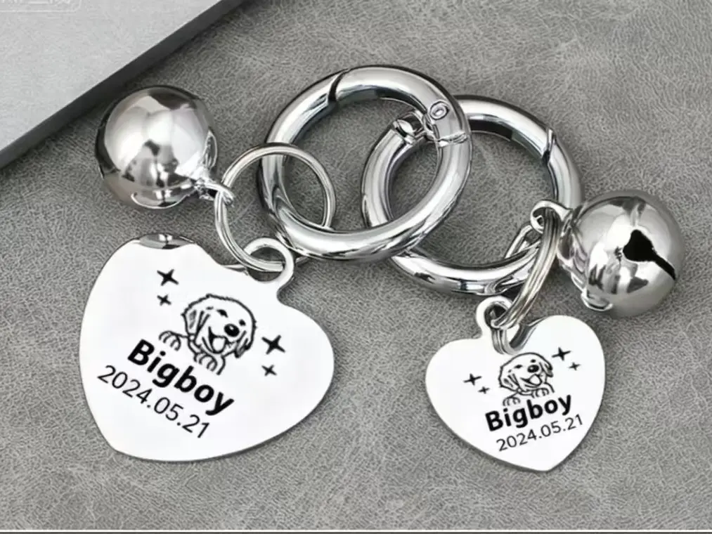 Laser-engraved loss prevention pet Tag,Custom Pet Tag Service Dog Tags & Cat Tags, Personalized Engraved Heart Shape for Identification Easy Ordering & Customer Satisfaction,Heart pet tag