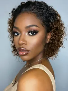 Pixie Wig, 13x4 Lace Daily Party Cosplay Gift, Short Curly Wave Human Hair Wig, Pixie Cut for Women, Curly Wigs Human Hair