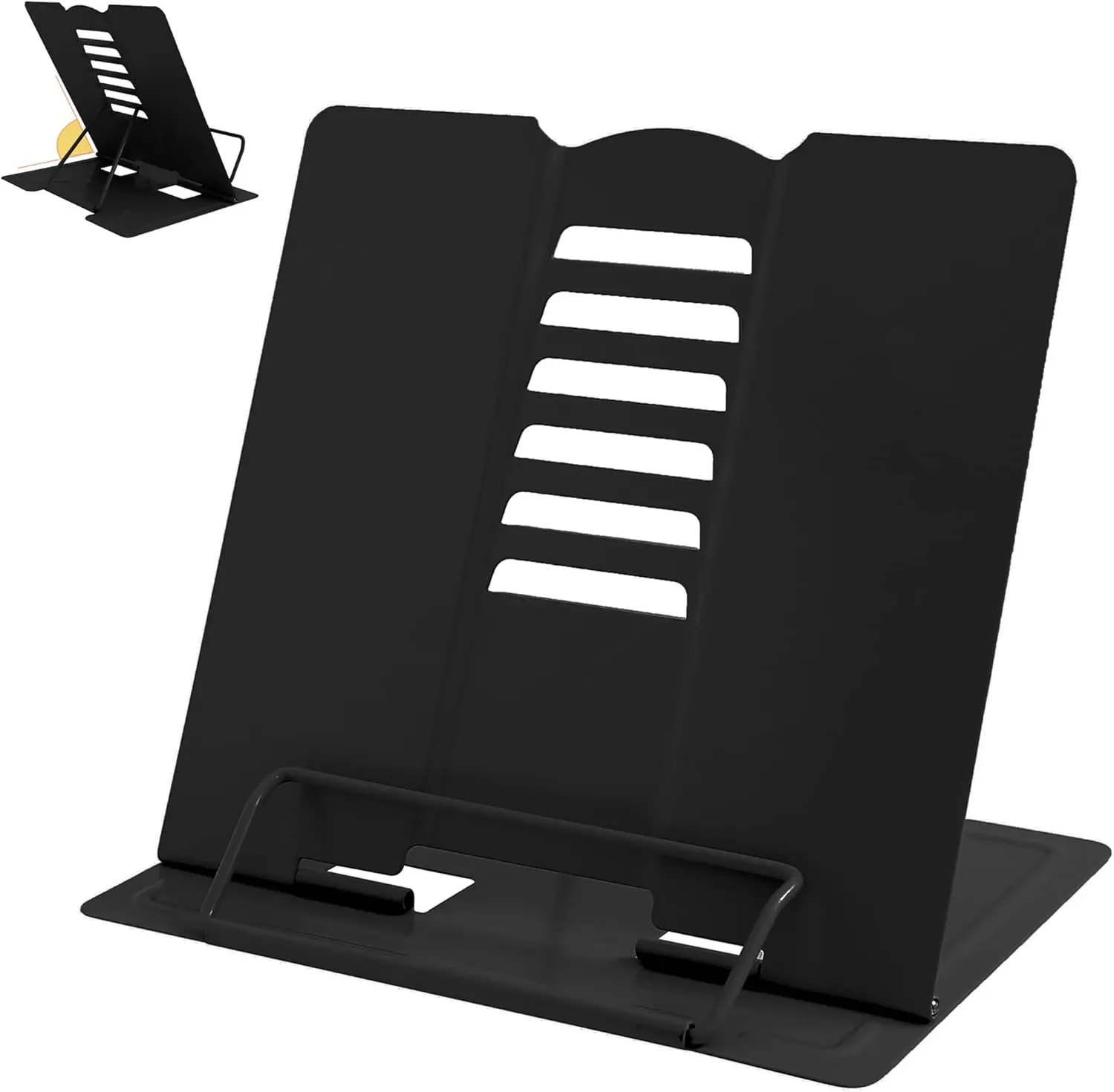 Adjustable Metal Book Holder with Bookends - Desk Stand, Office Stationery Supply for Reading, Corporate Work Organization, Adjustable Bookends, Holder Bookends