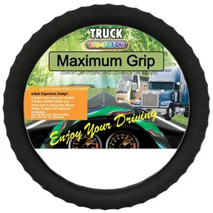 Max Grip Silicone Cameleon Semi Truck Steering Wheel Cover fit 16”-19”